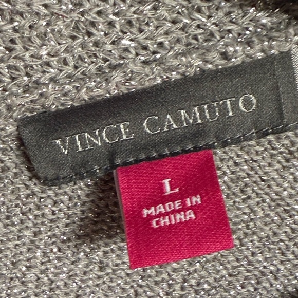 Vince Camuto Silver Off-the-Shoulder Sweater - Picture 4 of 5